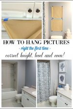 How to hang pictures right the first time! Use this DIY tutorial as a reference the next time you're hanging pictures to get them even, straight and at the right height.