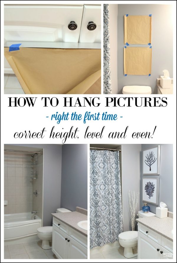Height Measurements and How To Hang Pictures In A Bathroom Setting
