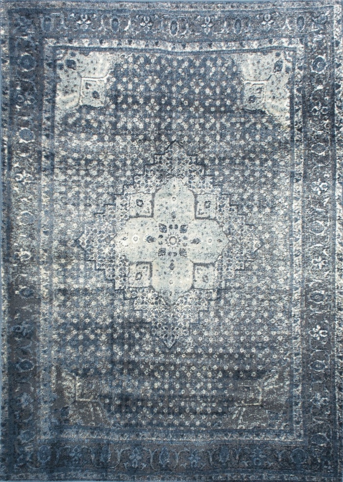 Blue and Cream Area Rug - I'm SMITTEN with this area rug! I'm seriously thinking of getting it for our living room!