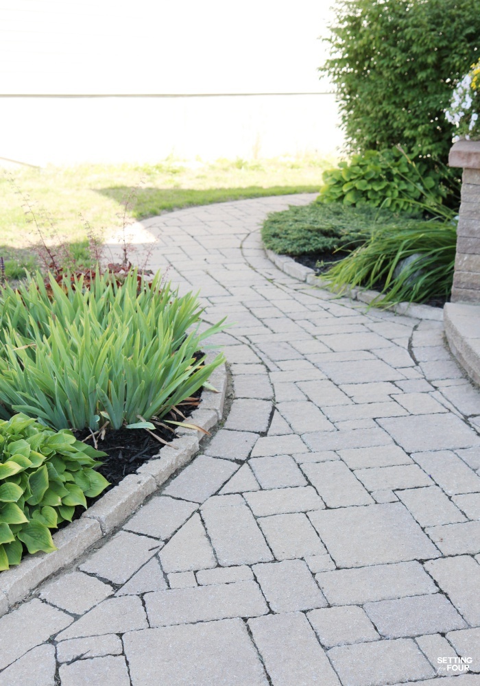 See our inlaid stone pathway - I love the design - it has a very organic, winding shape.