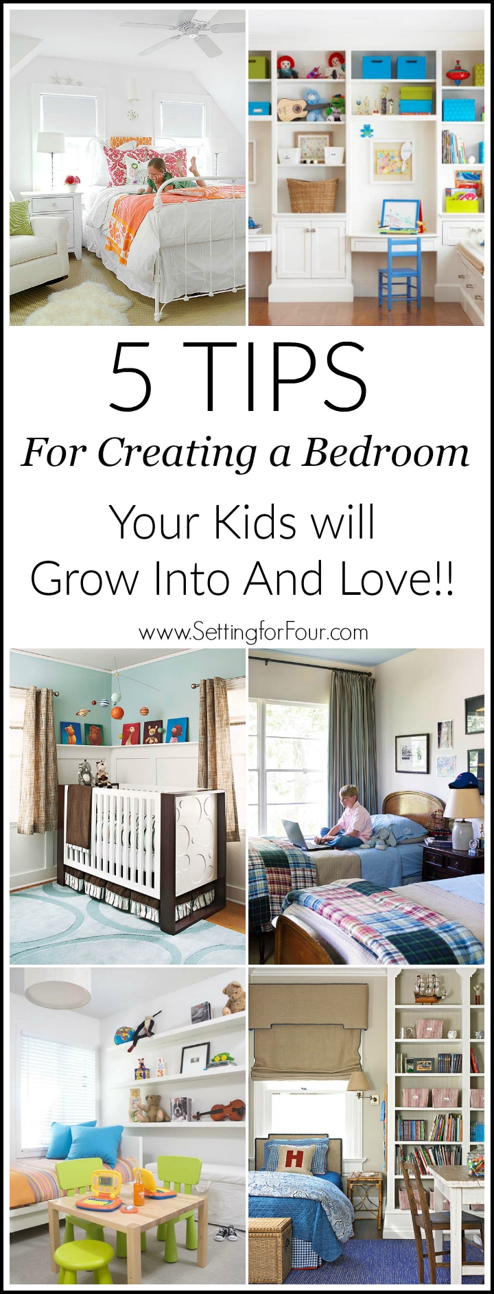 5 Decor Tips for Creating a Timeless Kids Bedroom that your kids will grow into and LOVE!