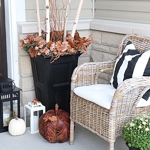 Welcome to my Fall Home Tour Part 2 - my Fall Front Porch! See my Fall porch decorating ideas!