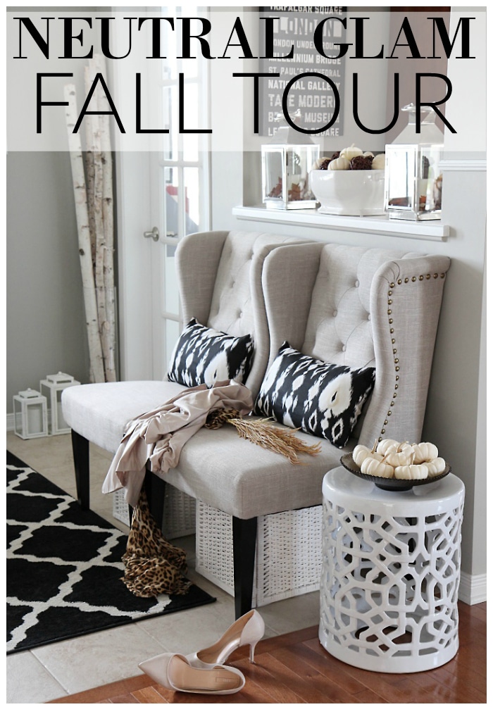 Neutral Glam Fall Tour and Fall Decor Ideas - Setting for Four