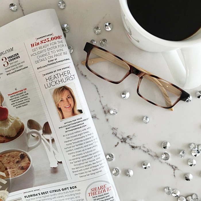 I'm featured in Better Homes and Gardens Magazine - I'm Blogger of The Month!