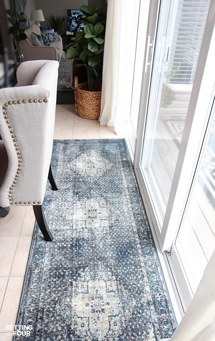 Add a rug to your kitchen sliding glass patio doors!