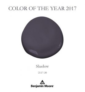 For your home: Looking for a paint color to paint your next room? See why I love Shadow BM 2117-30: Benjamin Moore's Color of the Year 2017 and how it looks in real rooms!