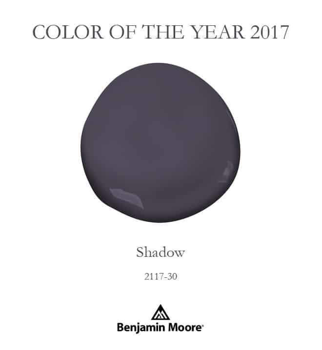 Color of the Year 2017 Shadow from Benjamin Moore Paint. See this beautiful paint color in real rooms and get some inspiration for your next paint project!