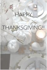Happy Thanksgiving! Wishing you a fabulous holiday filled with beautiful memories, family and laughter!