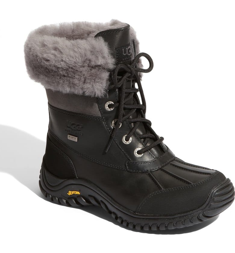 Ugg waterproof boots -These are so adorable on and look great with leggings and jeans. They are waterproof and cold weather rated! The cuff rolls down to show a beautiful gray shearling look or you can roll it up higher!