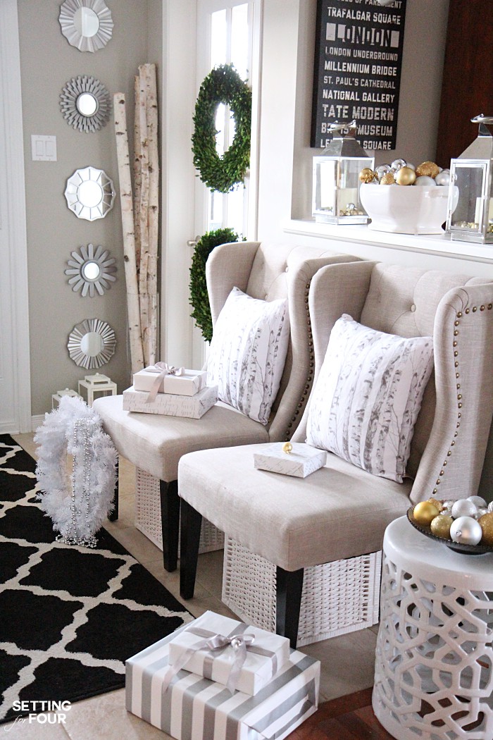 See my Neutral and Elegant Christmas Home Tour and my foyer decorating tips!