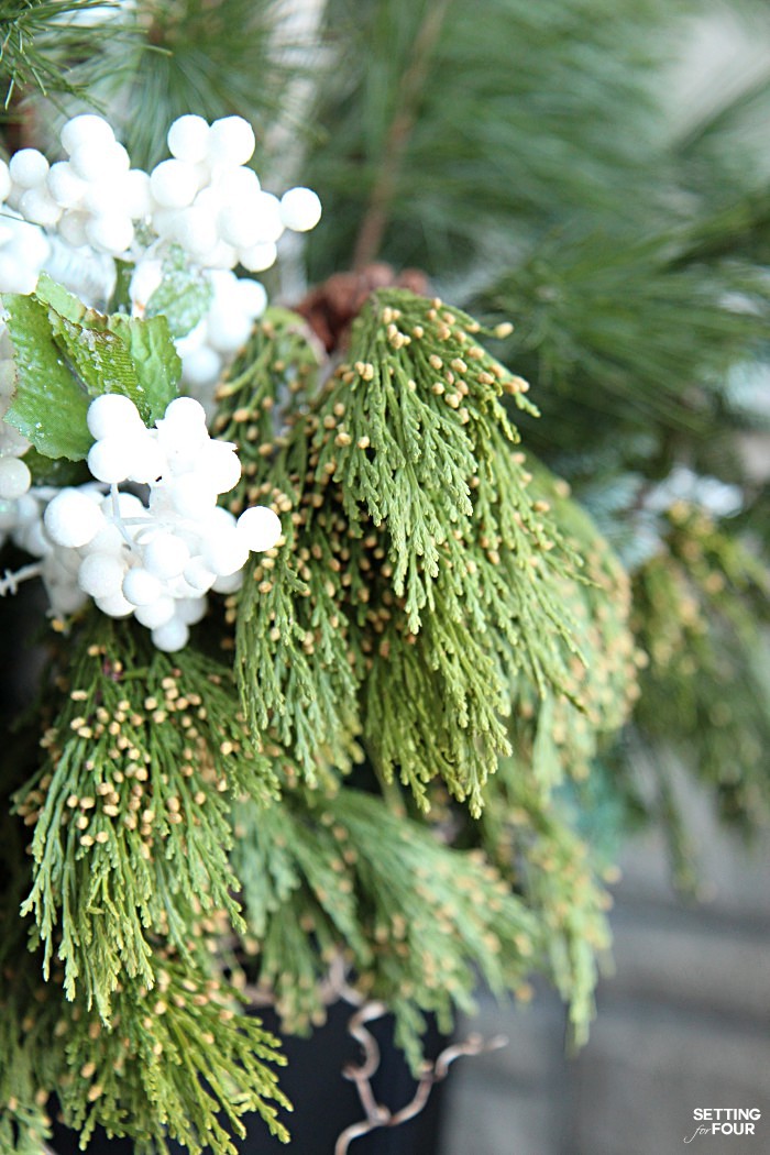 Holiday home decor ideas: See my Neutral and Elegant Christmas Home Tour and my Christmas urn decorating tips!