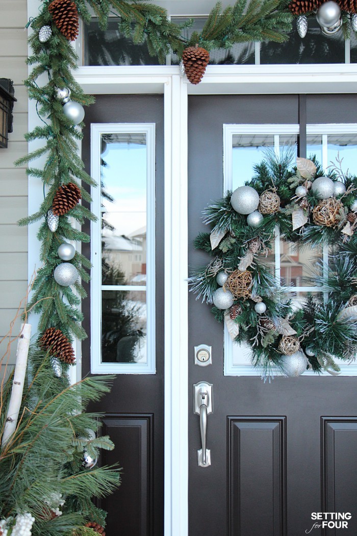 Holiday home decor ideas: See my Neutral and Elegant Christmas Home Tour and my Christmas front porch decorating tips!