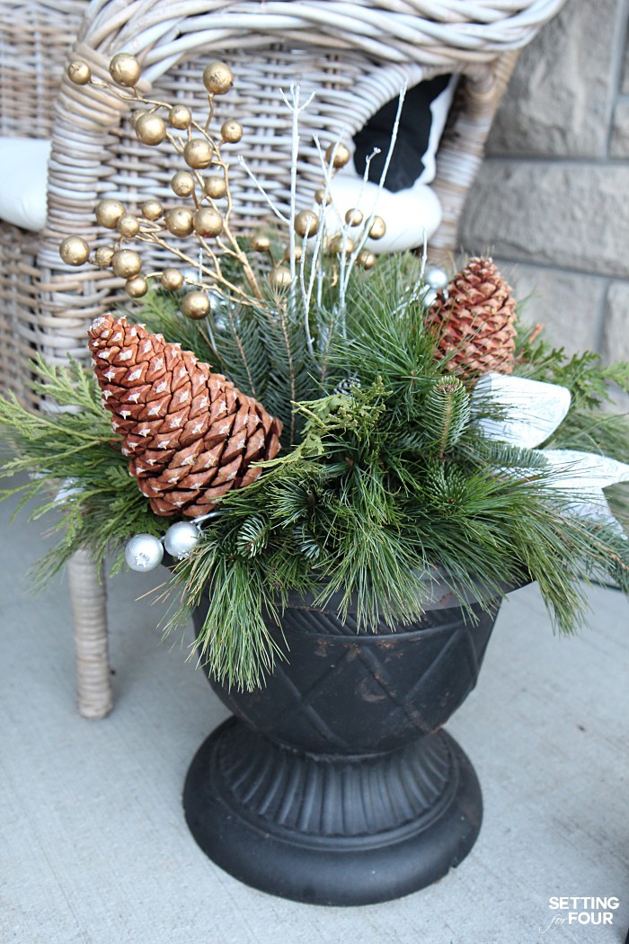 Holiday home decor ideas: See my Neutral and Elegant Christmas Home Tour and my Christmas urn decorating tips!