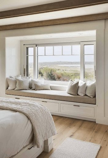 Cozy Nook Bay Window Seat In A Bedroom