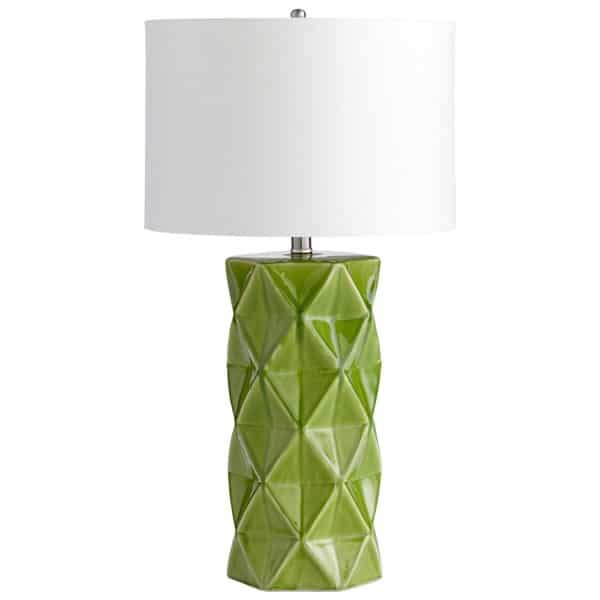 Add Pantone Color of the Year 2017 Greenery to your home with statement table lamps.