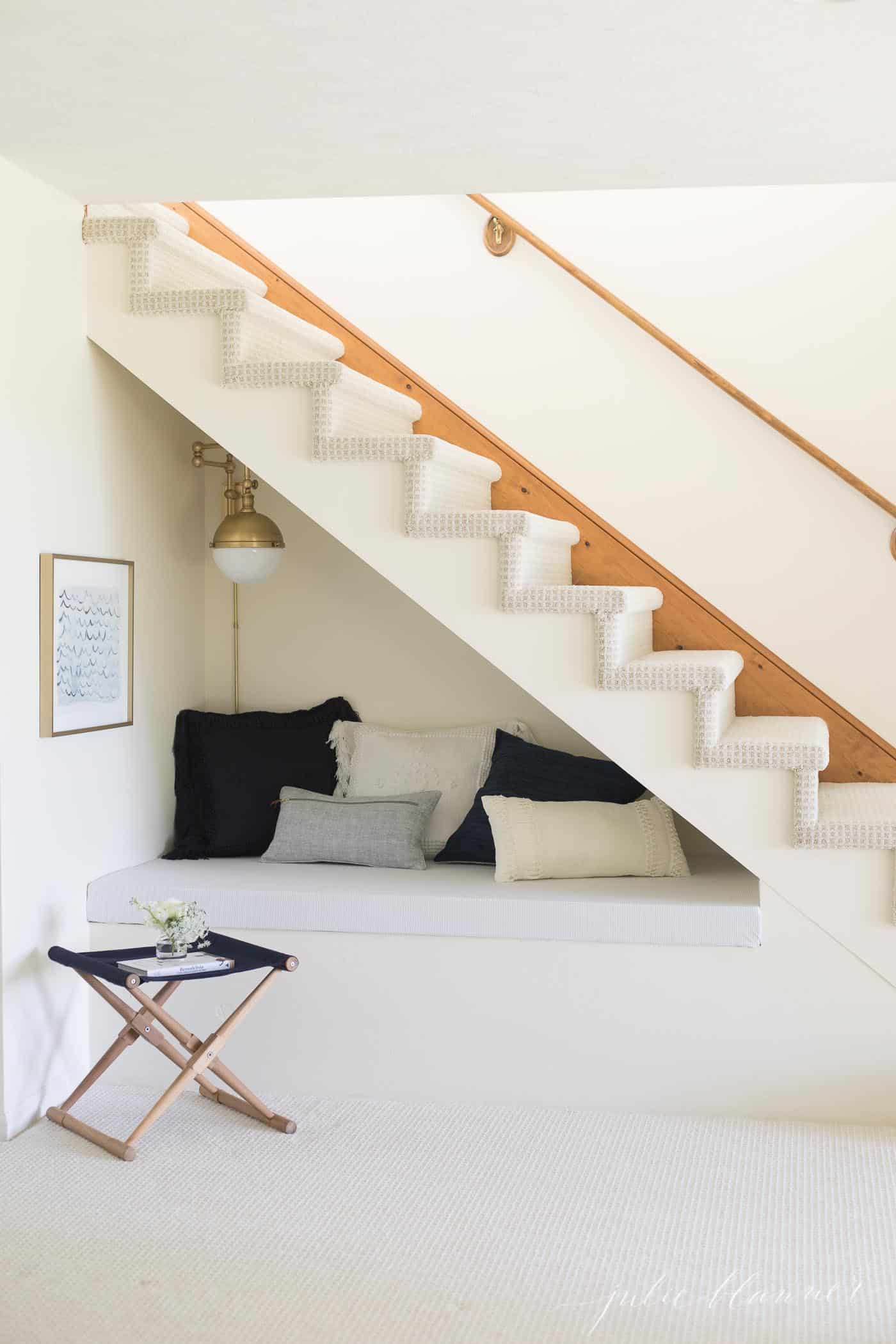 Under The Stairs Nook - create a reading book nook under the stairs