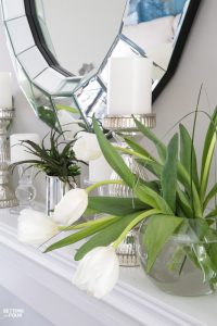 Learn how to make an easy GORGEOUS tulips in a vase arrangement to decorate your home or for a wedding, shower, party or hostess gift! This helpful flower arranging lesson and tutorial shows you the right vase to use and how tall to cut the tulips.