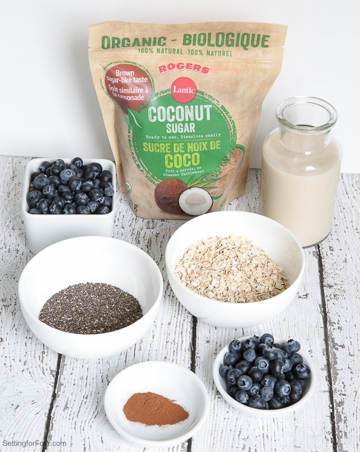 Healthy Coconut and Chia Overnight Oats Recipe - see the supplies and directions to make this delicious breakfast and snack idea!