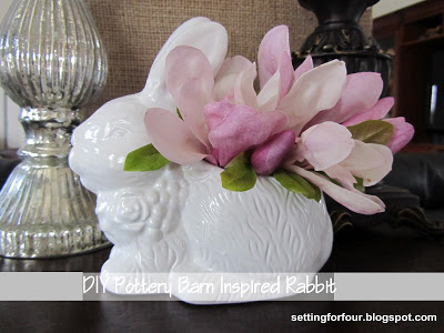 DIY Pottery Barn Knockoff Rabbit Vase - get the look for much cheaper!