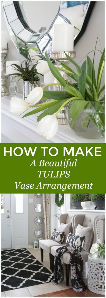 How To Arrange Tulips In a Simple Centerpiece! #tulips #vase #bouquet #flowerarrangement #flower #cutflowers 