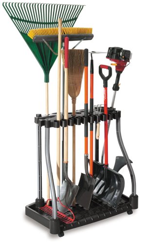 How to Organize your home and outdoor space! A tool tower packs a lot of punch and will store everything from outdoor brooms, shovels, rakes and hoes!