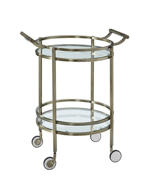 Brass bar cart