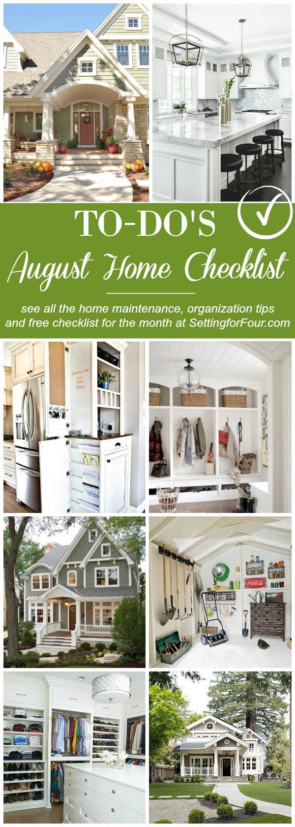 See this handy August Home Checklist and home improvement tips to plan for Fall. Includes a FREE To-Do checklist that you can print off.#homeimprovement #checklist #august #organization #decor #curbappeal