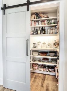 Pantry Design Ideas with Rolling Door