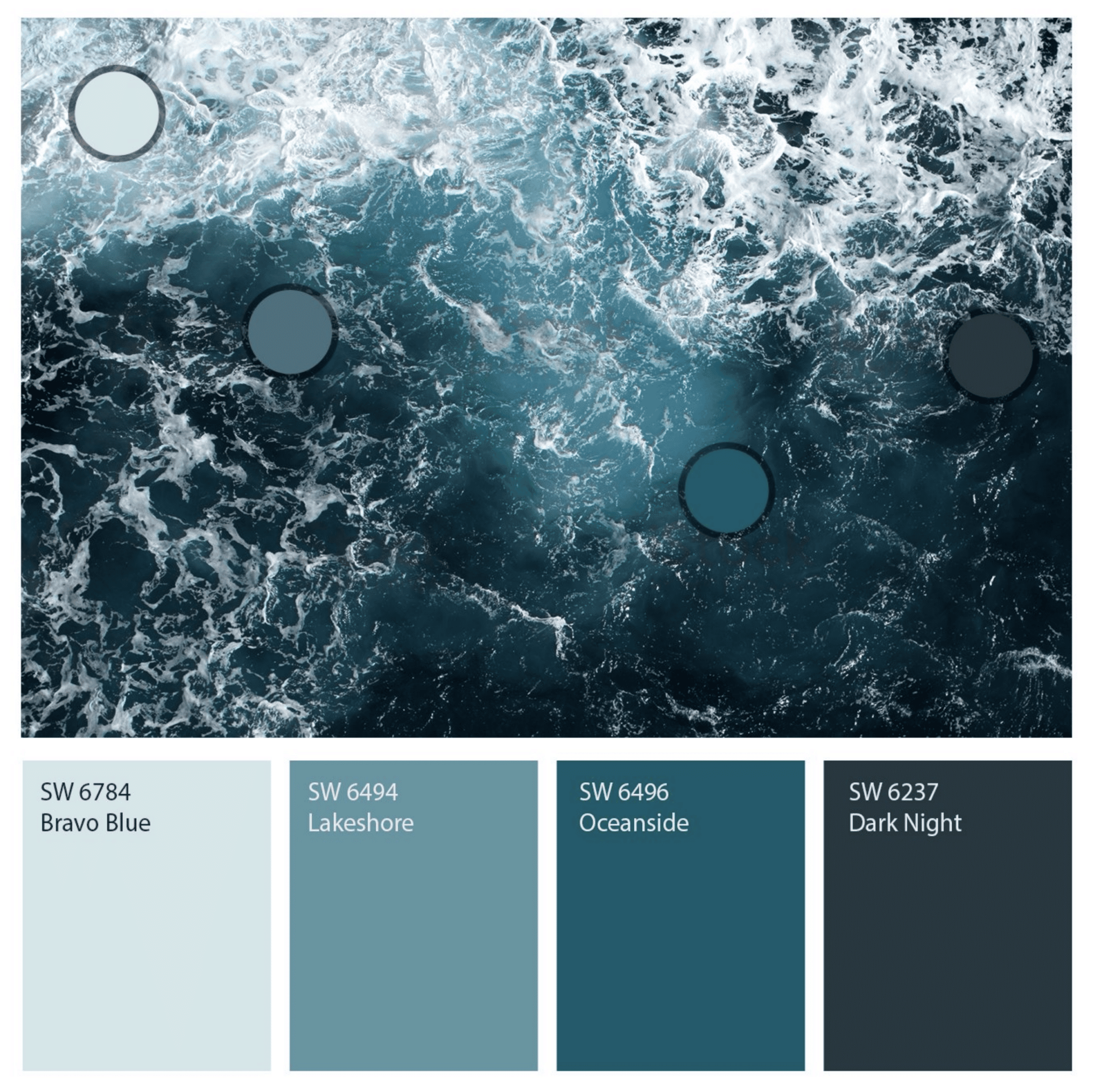 Sherwin Williams Oceanside Color Of The Year 2018 Setting For Four Interiors