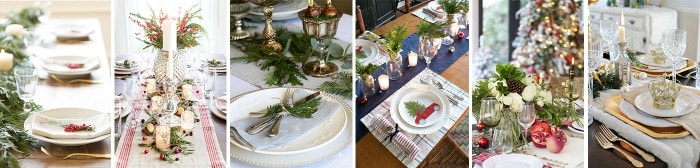 Love this! See how to create these 6 Beautiful Christmas Table Decor Ideas! Easy DIY entertaining idea for the home.