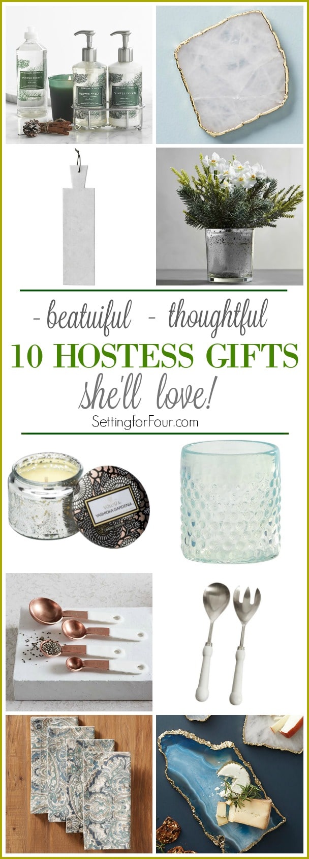 Need to pick up a hostess gift for the holidays to wow the hostess? Check out these 10 Beautiful Hostess Gift Ideas She'll Love! Being a great guest means being thoughtful and appreciative of the invite. Give her a beautiful hostess gift that she'll love - You'll want one for yourself too! These also make great stocking stuffer ideas, so pick up a few for the holidays and stash away to gift later!