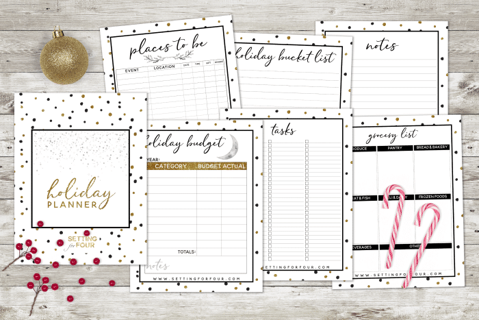 Holiday Printable Planner – 27 pages to Organize and Plan Christmas!