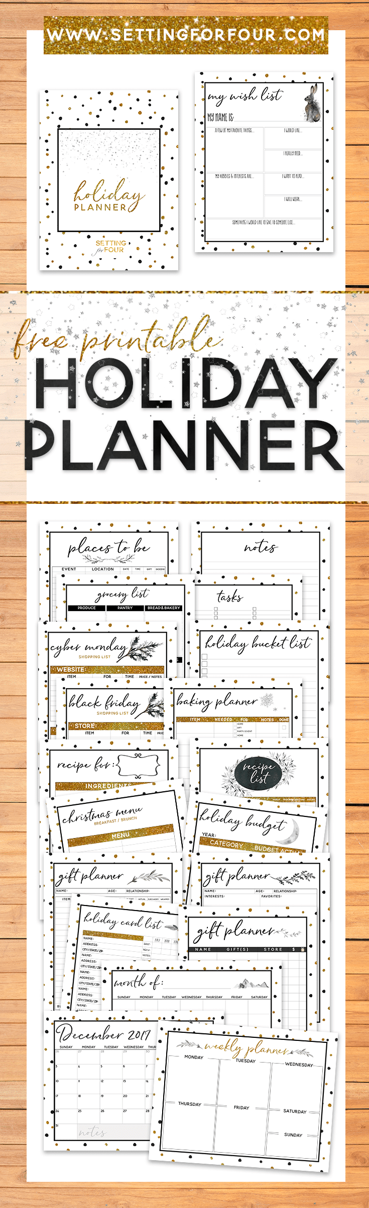 FREE Holiday Planner Pack 27 Free Printable Pages To Organize And 