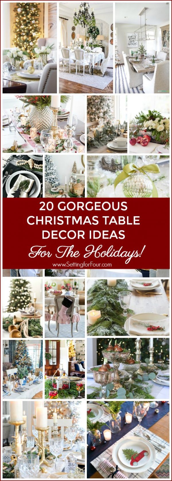 20 Gorgeous Christmas Table Decor Ideas - Setting For Four Interiors