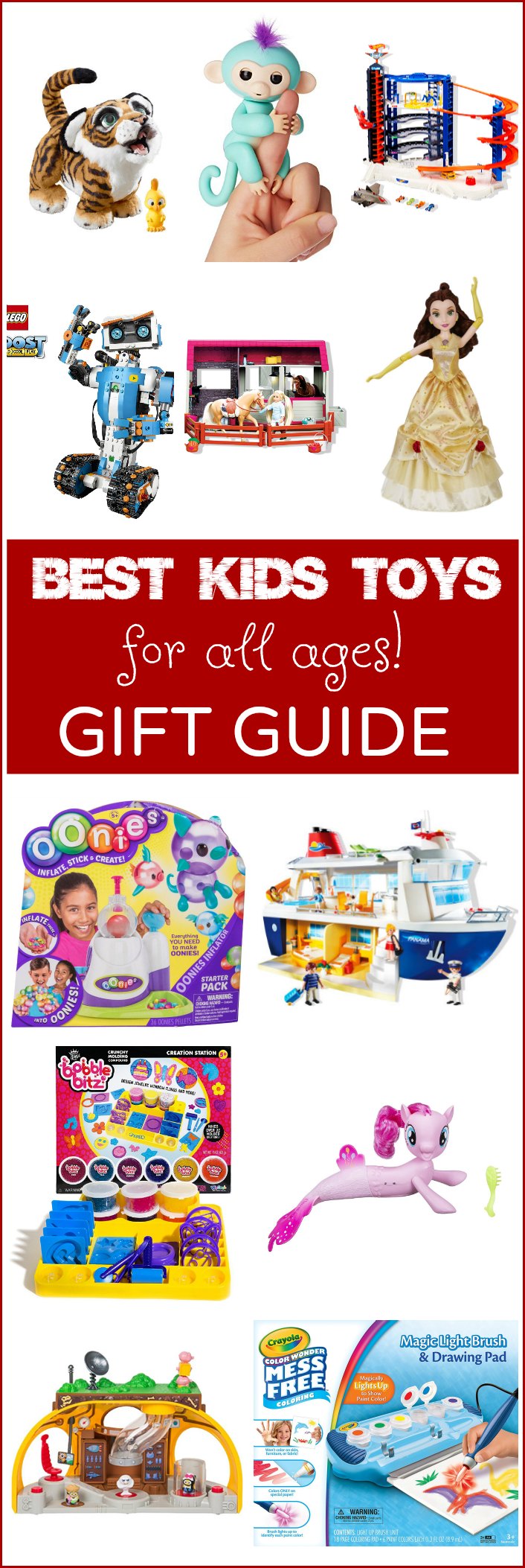 See all the BEST Toys for Kids in this amazing Gift Guide for Kids of all ages! It will make buying your next kids gift so easy with all the fun choices here! See tech gifts, dolls, Lego, Playmobil, Matchbox and other reputable gifts that fun loving kids will adore!