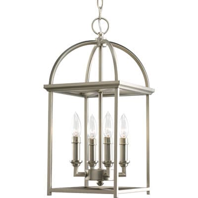 Home Decor Idea: 4 Light Candle Chandelier - gorgeous! Perfect for the foyer, hallway or kitchen island.