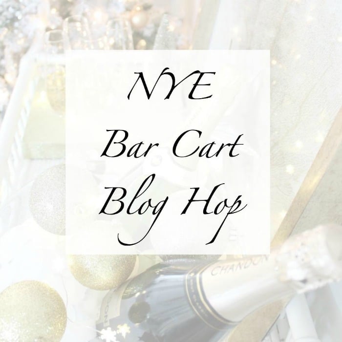 Add the perfect bar cart to your New Year's Eve Party! See 7 fun and gorgeous New Year's Eve Bar Carts that are loaded with style and all the party supplies you'll need!