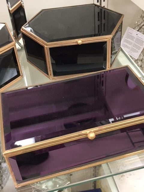 Purple decorative boxes