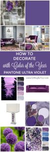 How To Decorate With Color Of The Year Pantone Ultra Violet: See all of the gorgeous ways you can update your home for 2018 with this latest color trend. Learn how add instant style to your spaces and rock this new color trend with stunning room ideas, paint colors, decor accents and more! 
