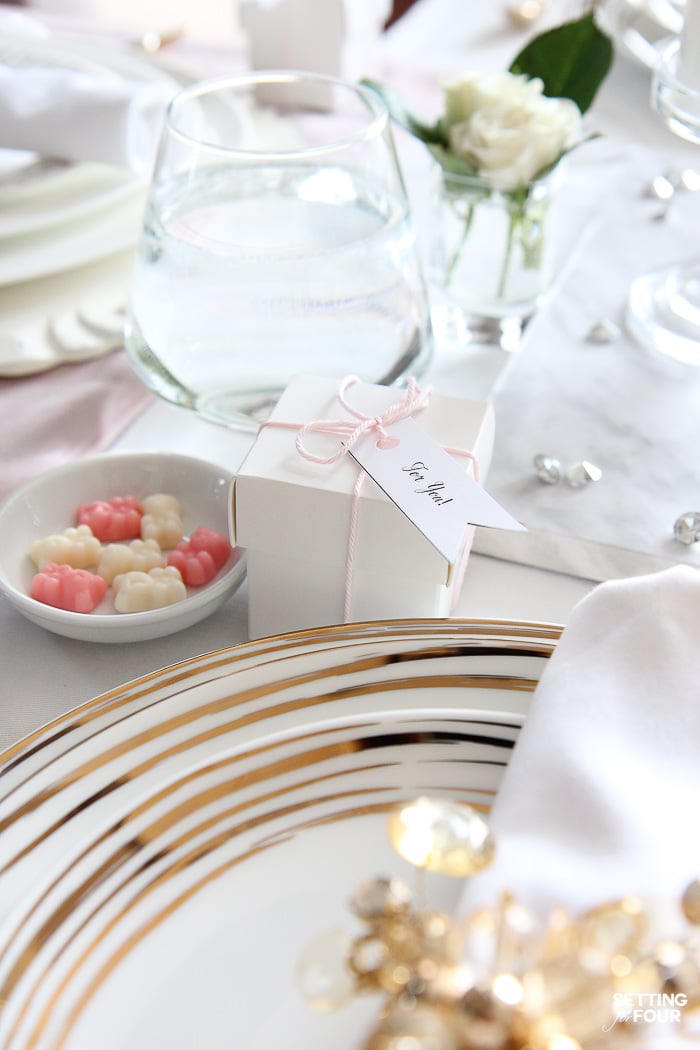 Blush Pink Valentines Day Table Decorations 
