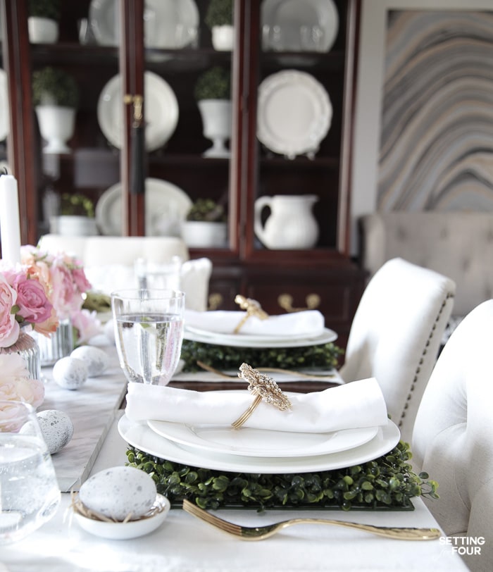 Interior decor ideas for a gorgeous Easter table.