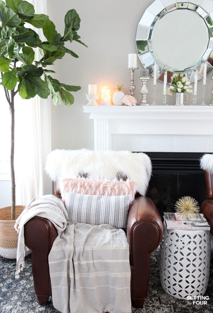 Easy Spring Mantel Decorating Ideas - Setting For Four Interiors