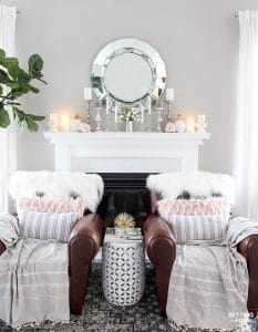 Decorating for Spring doesn't have to be time consuming or expensive! See my easy Spring Mantel Decorating Ideas to add to your mantle! You'll also find 25 Stunning Spring Mantel and Vignette Decorating ideas in this inspirational DIY home decor blog tour.