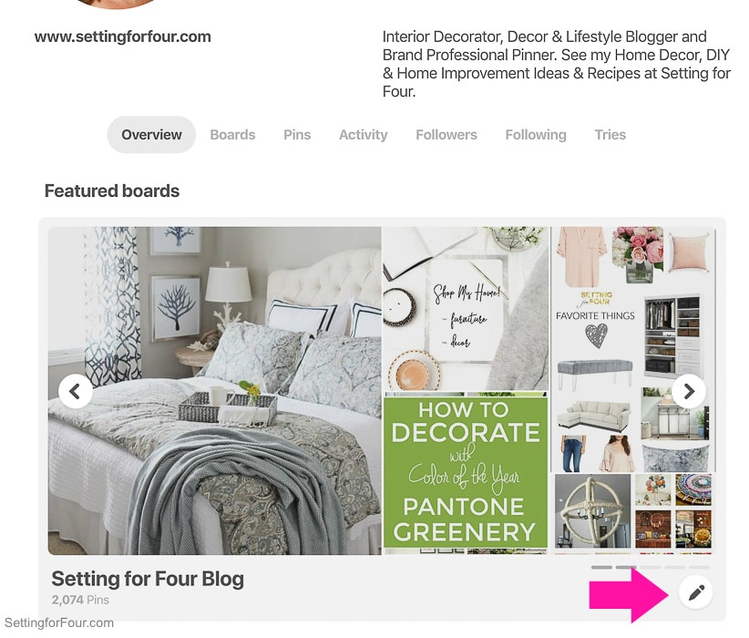 How to customize your NEW Pinterest profile and featured board showcase.