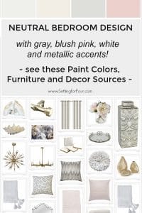 A Dreamy Neutral Bedroom Design – Gray, White and Blush Pink Color Palette