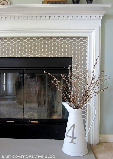 How To Stencil Fireplace Tile With Paint