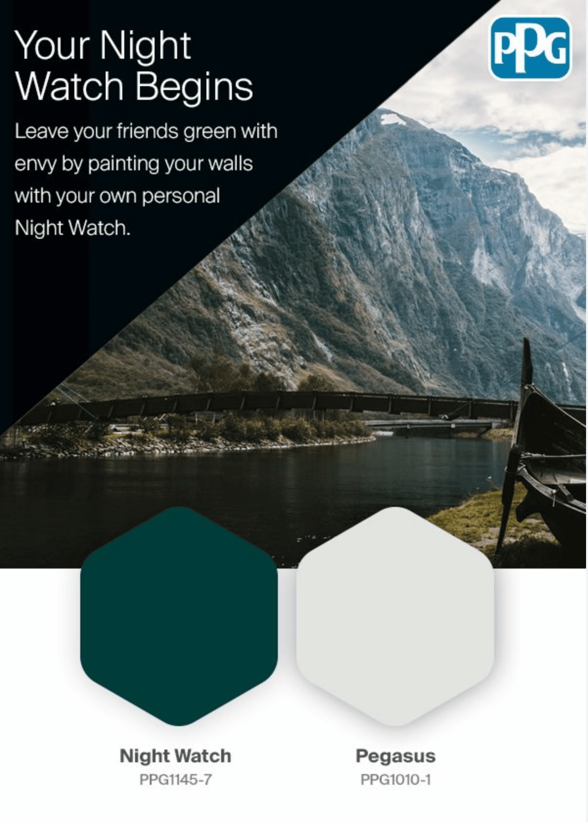 PPG Night Watch - Coordinating Paint Colors