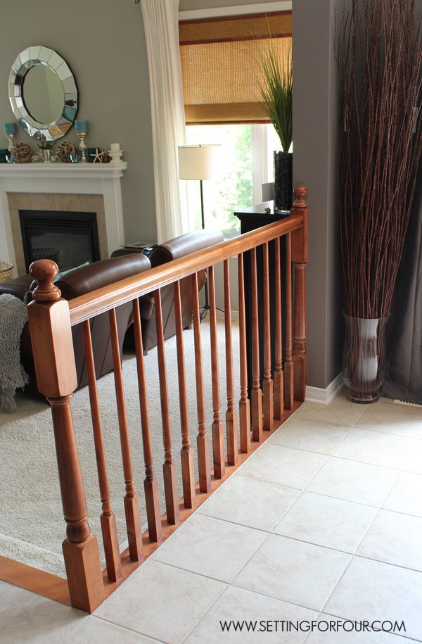 Remove a pony railing from kitchen area.