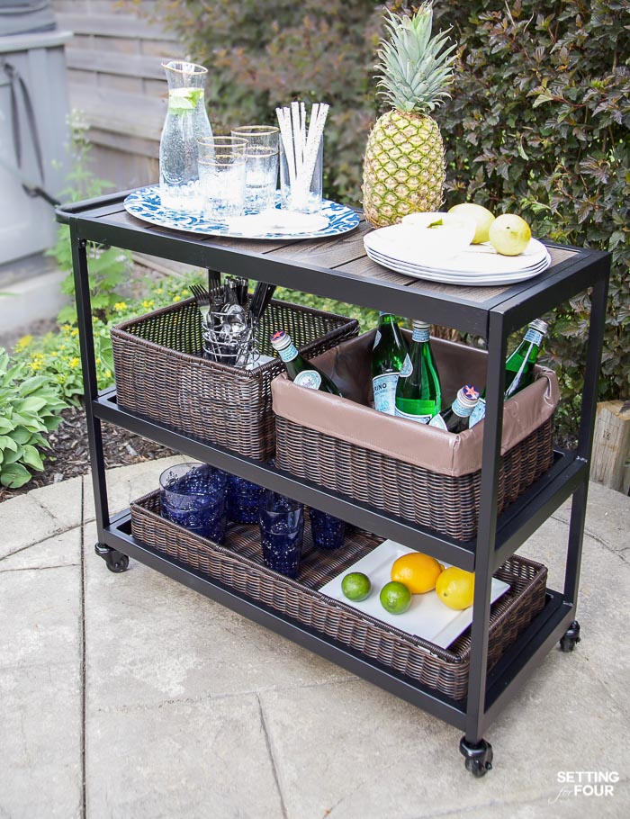 Outdoor Patio Ideas, Patio Furniture and Backyard Decor #outdoor #patio #barcart #backyard #decor #furniture