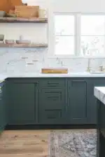 PPG Night Watch - Dark Green Kitchen Cabinet Color